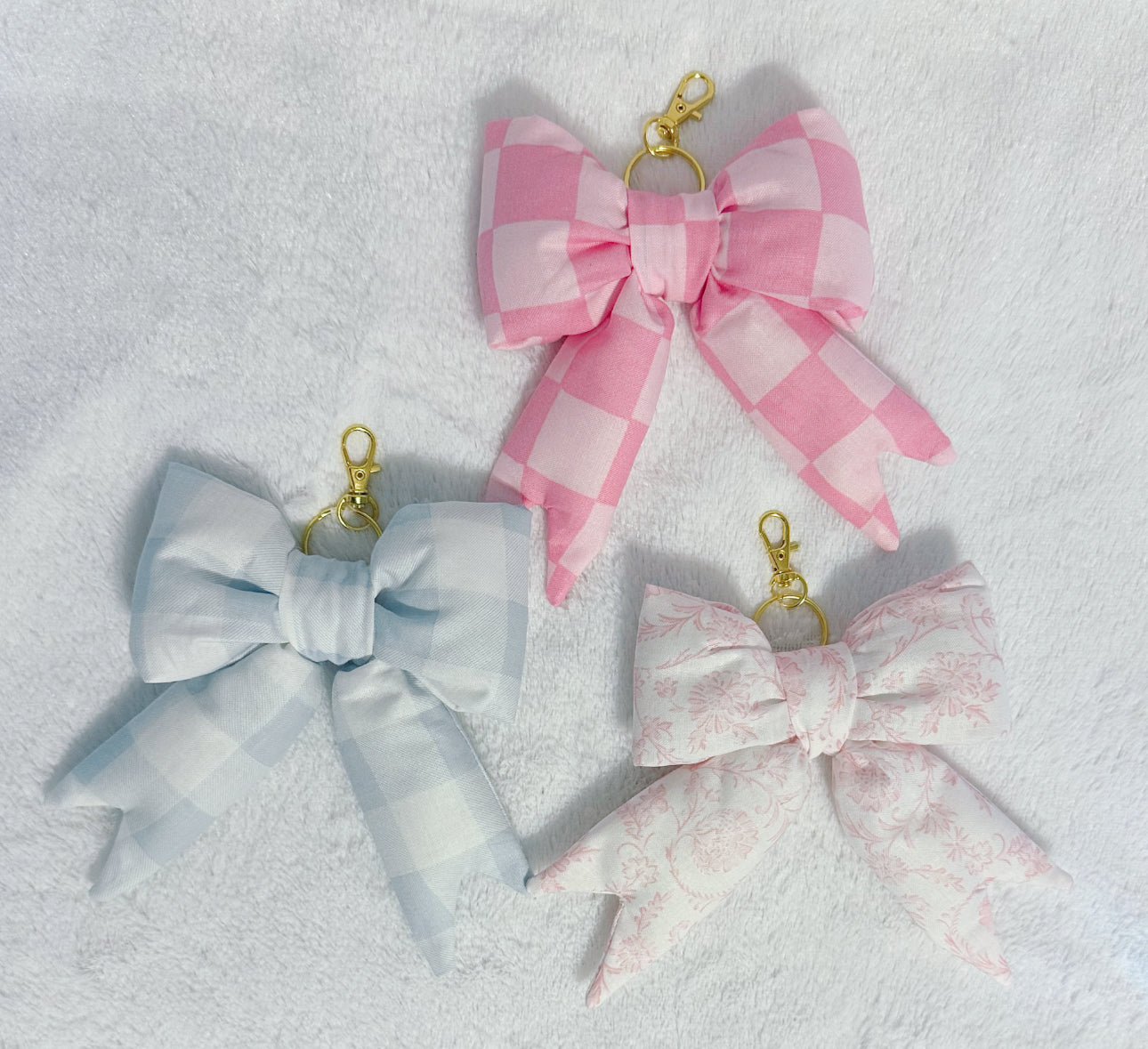 Puffy Coquette Bow Keychains
