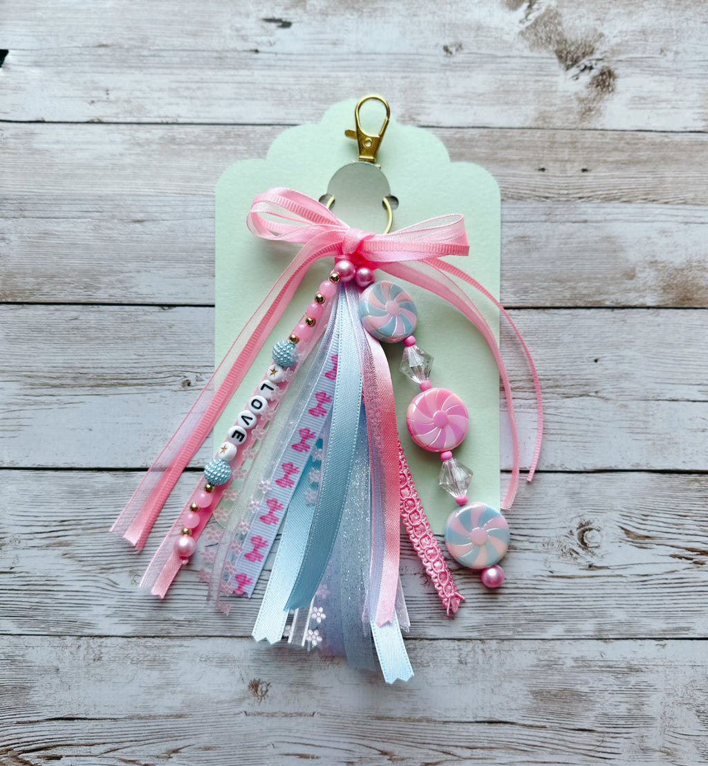 Custom Beaded Christmas Keychain