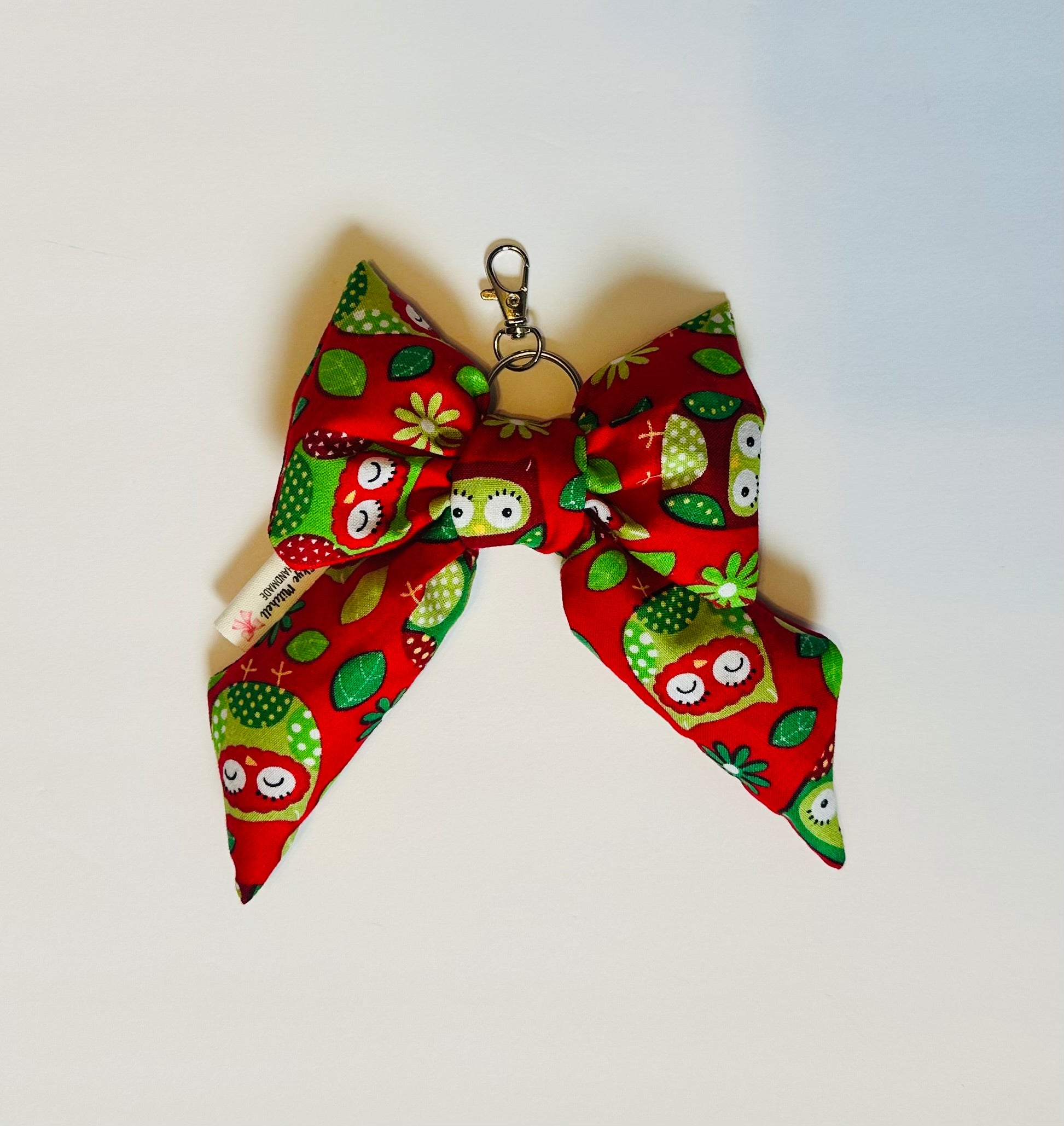 Christmas Puffy Bow Keychain